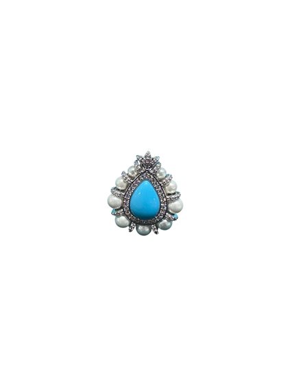 Anello Domar Donna in Lega metallica Pasta di turchese RPB130570 - RPB130570